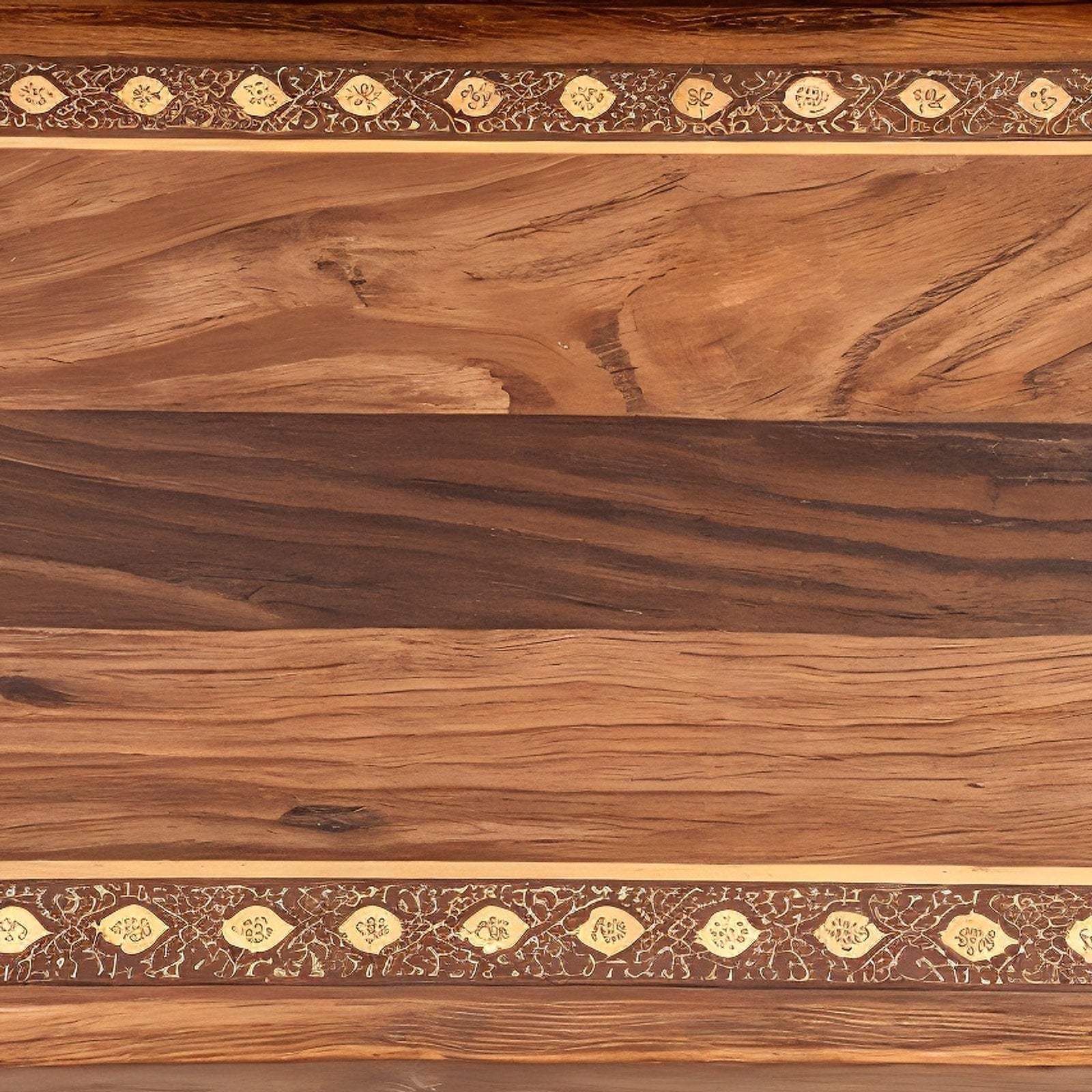 Barviro Plateau en Hickory — macro détail du grain du bois et incrustations