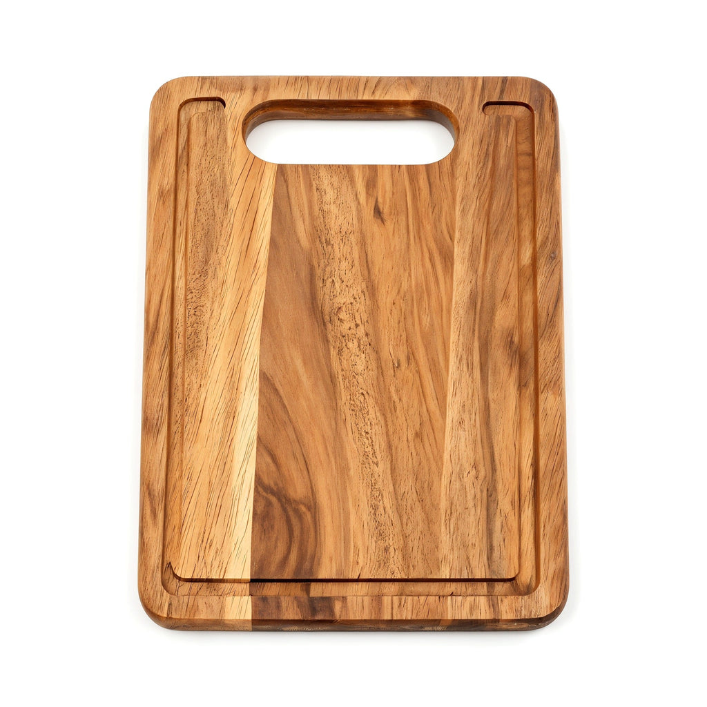Planche Barviro — vue de dessus, planche en acacia avec grain visible