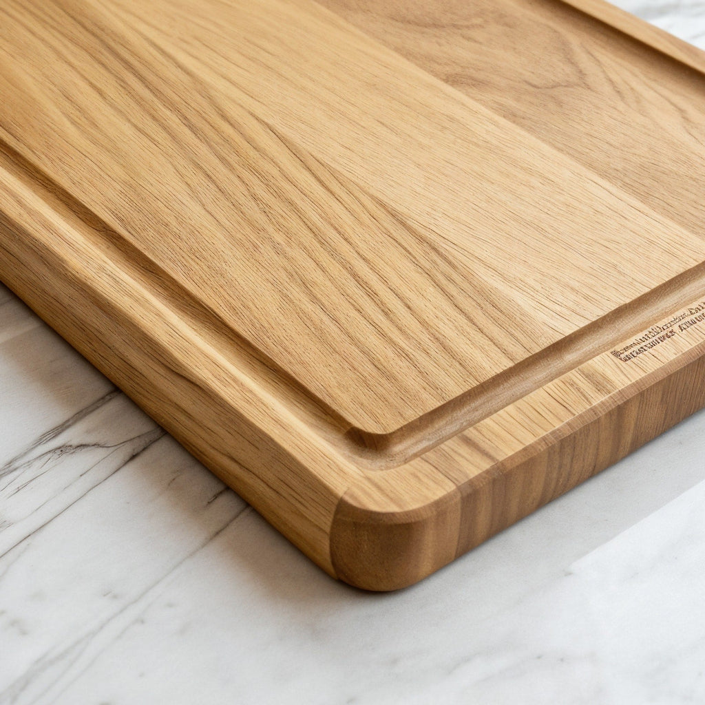 Planche empilable en noisetier Barviro — détail du bord